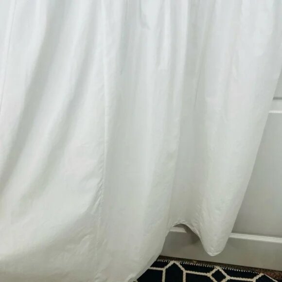 Khaite Women's White Wes Pleated Cotton Poplin Dress Size 12  Sleeveless - Picture 6 of 12